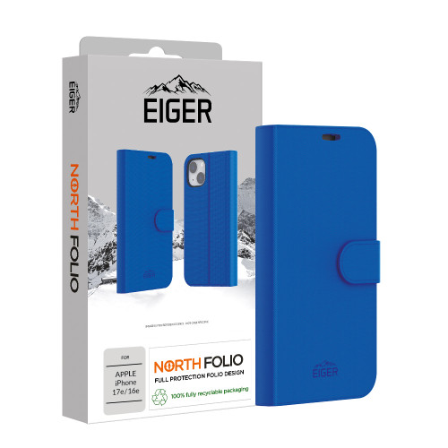Eiger North Folio Case for Apple iPhone 17e/ 16e in Blue