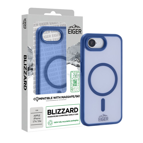 Eiger Blizzard Magsafe Case GRS for Apple iPhone 17e/ 16e in Navy