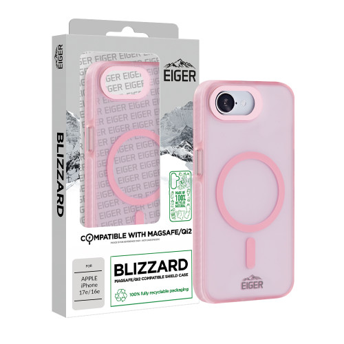 Eiger Blizzard Magsafe Case GRS for Apple iPhone 17e/ 16e in Pink