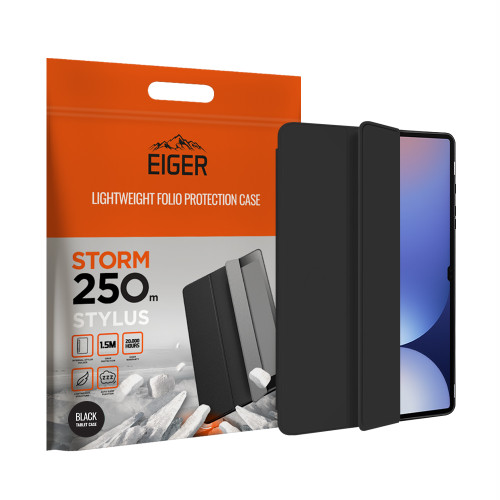 Eiger Storm 250m Stylus Case for Samsung Galaxy Tab S10+ / S9+ / S9 FE+ in Black