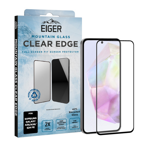 Eiger Mountain Glass CLEAR EDGE Screen Protector GRS for Samsung A36 / A56 / S24 FE