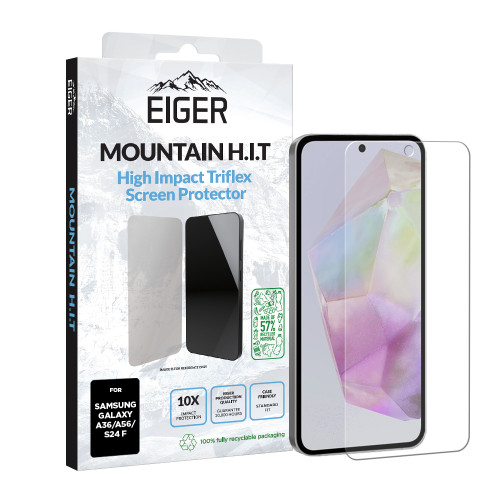 Eiger Mountain IMPACT Screen Protector GRS 1 Pack for Samsung A36 / A56 / S24 FE