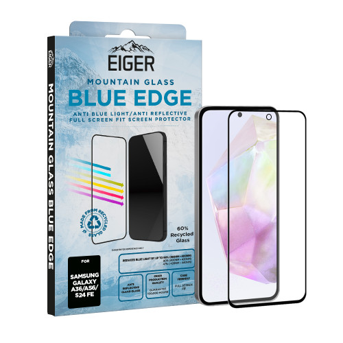 Eiger Mountain Blue EDGE Screen Protector GRS for Samsung A36 / A56 / S24 FE