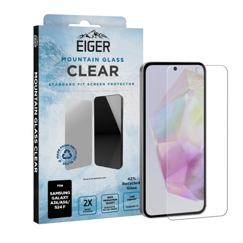 Eiger Mountain Glass CLEAR Screen Protector GRS for Samsung A36 / A56 / S24 FE