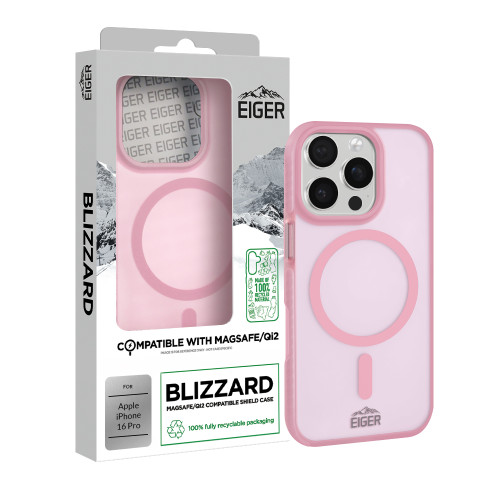 Eiger Blizzard Magsafe Case GRS for Apple iPhone 16 Pro in Pink