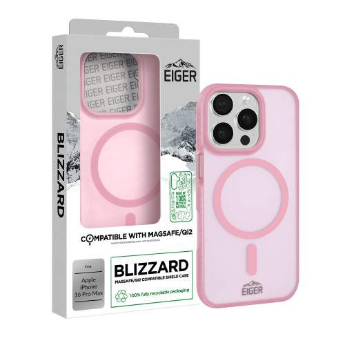 Eiger Blizzard Magsafe Case GRS for Apple iPhone 16 Pro Max in Pink
