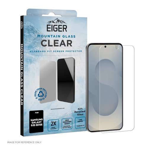Eiger Mountain Glass CLEAR Screen Protector GRS for Samsung S25 Edge