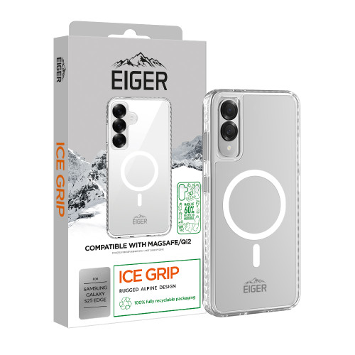 Eiger Ice Grip Magsafe Case GRS for Samsung S25 Edge in Clear