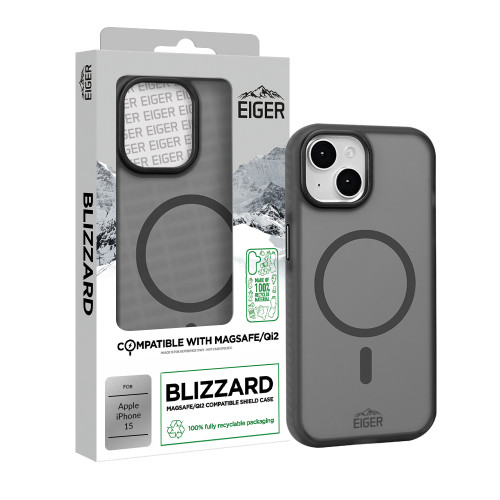 Eiger Blizzard Magsafe Case GRS for Apple iPhone 15 in Black