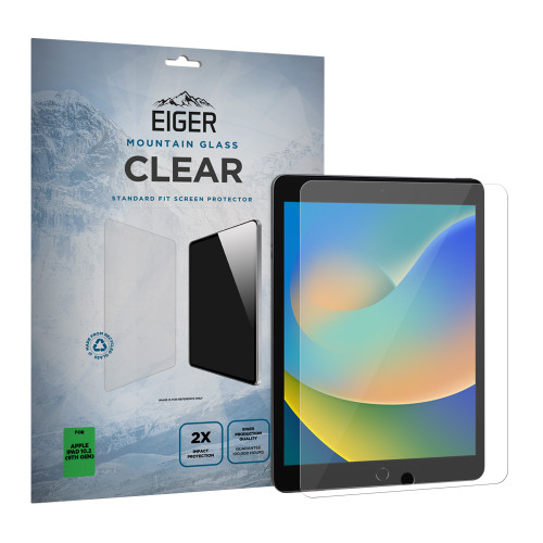 Eiger Mountain Glass CLEAR Tablet Screen Protector GRS for Apple iPad 10.2 (9th Gen)