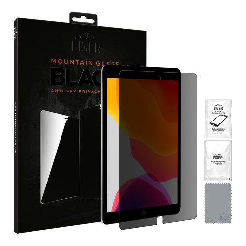 Eiger Mountain Glass Black Tablet 2.5D Screen Protector for Apple iPad 10.2 (9th Gen) in Black