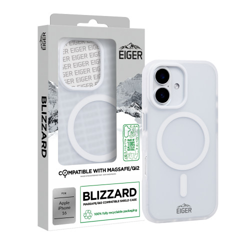 Eiger Blizzard Magsafe Case GRS for Apple iPhone 16 in White