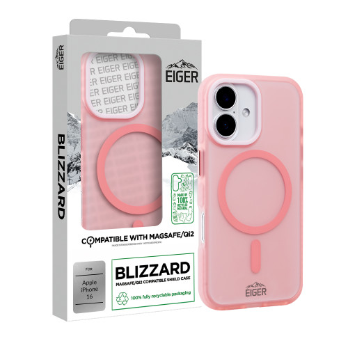 Eiger Blizzard Magsafe Case GRS for Apple iPhone 16 in Pink