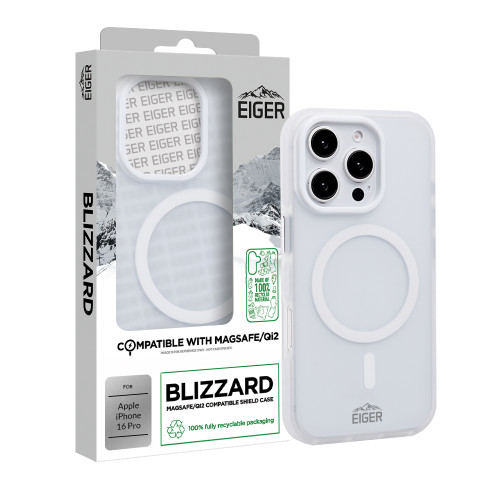 Eiger Blizzard Magsafe Case GRS for Apple iPhone 16 Pro in White