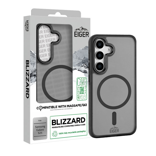 Eiger Blizzard Magsafe Case GRS for Samsung Galaxy S25 in Black