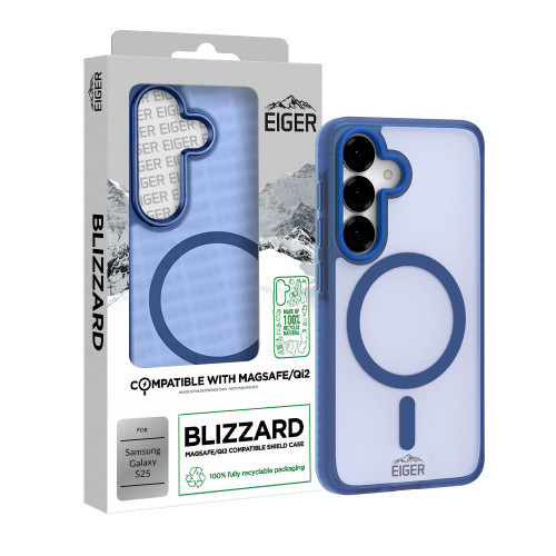 Eiger Blizzard Magsafe Case GRS for Samsung Galaxy S25 in Navy