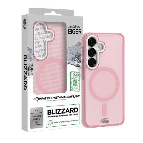 Eiger Blizzard Magsafe Case GRS for Samsung Galaxy S25 in Pink