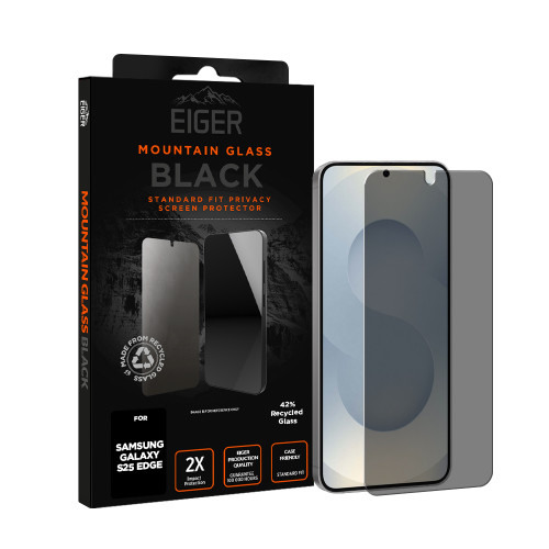 Eiger Mountain Black Privacy Screen Protector GRS for Samsung Galaxy S25 Edge