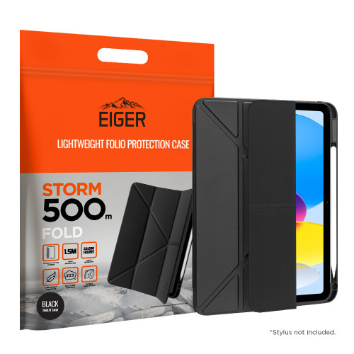 Eiger Storm 500m FOLD for Apple iPad 11 (11th Gen)/ 10.9 (10th Gen) in Black