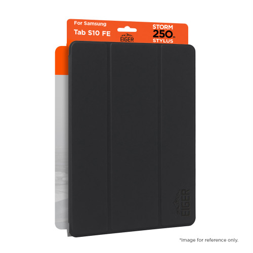 Eiger Storm 250m Stylus Case for Samsung Galaxy Tab S10 Lite/ S10 FE/ S9 FE/ S9 in Black in Retail Sleeve
