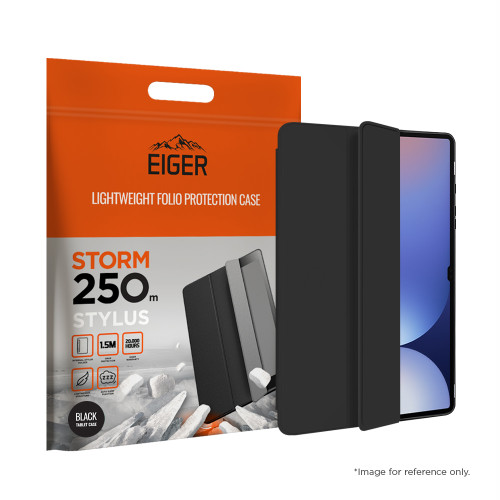 Eiger Storm 250m Stylus Case for Samsung Galaxy Tab S10 Lite/ S10 FE/ S9 FE/ S9 in Black