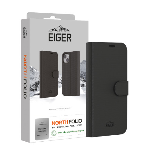 Eiger North Folio Case for Honor 400 Lite in Black