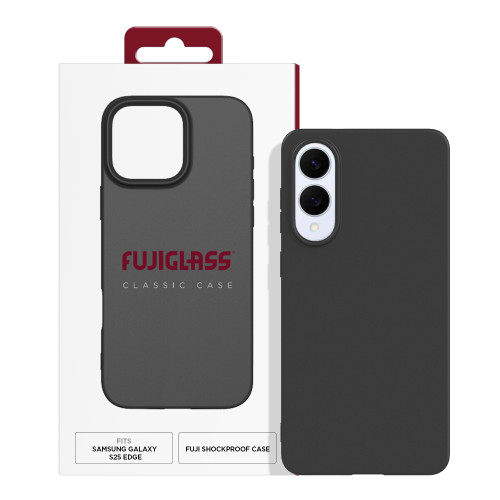Fujiglass Classic Case for Samsung S25 Edge in Black