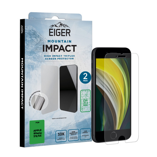 Eiger Mountain IMPACT Screen Protector GRS 2 Pack for Apple iPhone 7/8/SE