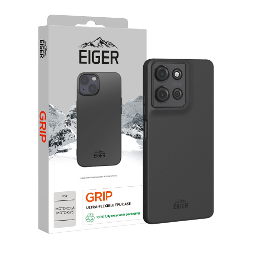 Eiger Grip Case for Motorola Moto G75 in Black