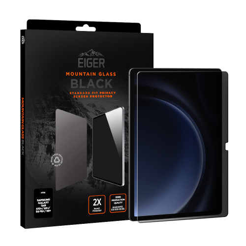Eiger Mountain Black Privacy Tablet Screen Protector GRS for Samsung Galaxy Tab S10+/ S9+/ S9 FE+/ S8+
