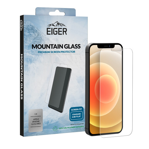 Eiger Mountain Glass CLEAR Screen Protector GRS for Apple iPhone 12 / 12 Pro