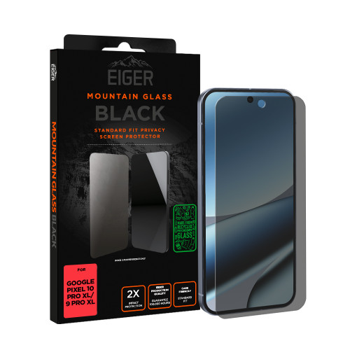 Eiger Mountain Black Privacy Screen Protector GRS for Google Pixel 10 Pro XL/ 9 Pro XL
