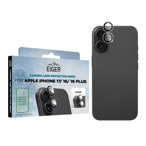 Eiger Mountain Glass LENS RING GRS for Apple iPhone 17/ 16/ 16 Plus in Clear