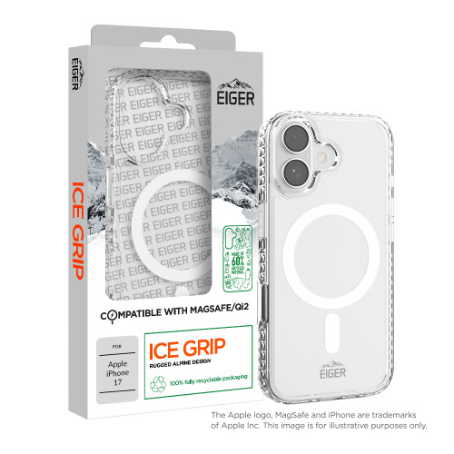Eiger Ice Grip Magsafe Case GRS for Apple iPhone 17 in Clear
