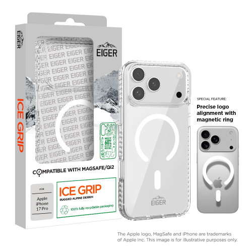 Eiger Ice Grip Magsafe Case GRS for Apple iPhone 17 Pro in Clear