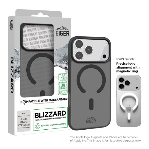 Eiger Blizzard Magsafe Case GRS for Apple iPhone 17 Pro Max in Black