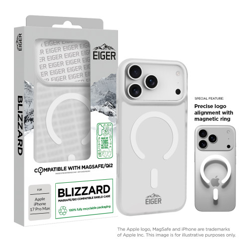 Eiger Blizzard Magsafe Case GRS for Apple iPhone 17 Pro Max in White