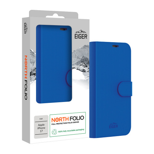 Eiger North Folio Case for Apple iPhone 17 in Blue