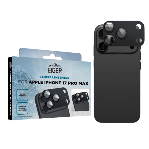 Eiger Mountain Glass LENS SHIELD for Apple iPhone 17 Pro Max in Black