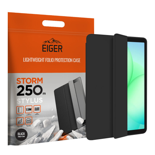 Eiger Storm 250m Stylus Case for Samsung Galaxy Tab A11/ A9 8.7 in Black