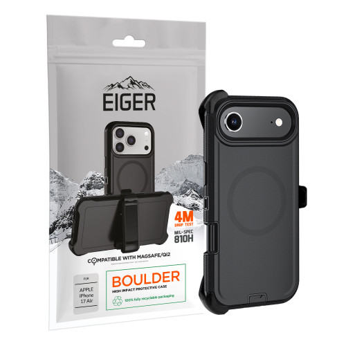 Eiger Boulder Magsafe Case for Apple iPhone Air Black