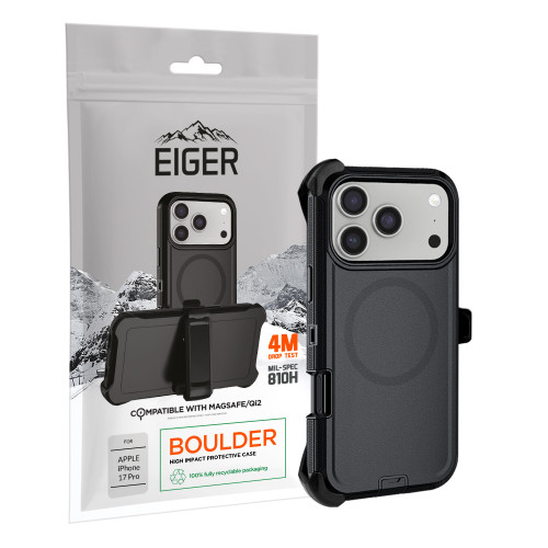 Eiger Boulder Magsafe Case for Apple iPhone 17 Pro Black