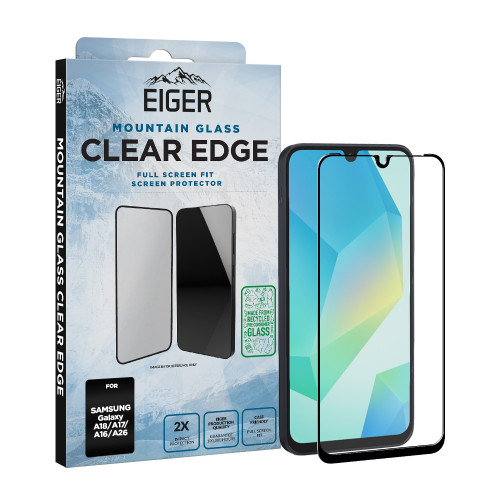 Eiger Mountain Glass CLEAR EDGE Screen Protector GRS for Samsung Galaxy A18/ A17/ A16/ A26