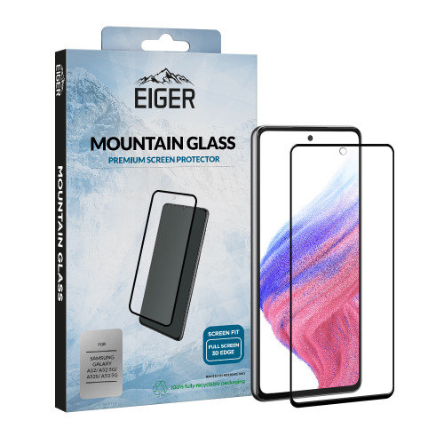 Eiger Mountain Glass CLEAR EDGE Screen Protector GRS for Samsung A52 / A52 5G / A52s / A53 5G