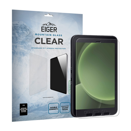 Eiger Mountain Glass CLEAR Tablet Screen Protector GRS for Samsung Galaxy Tab Active3 / Active5