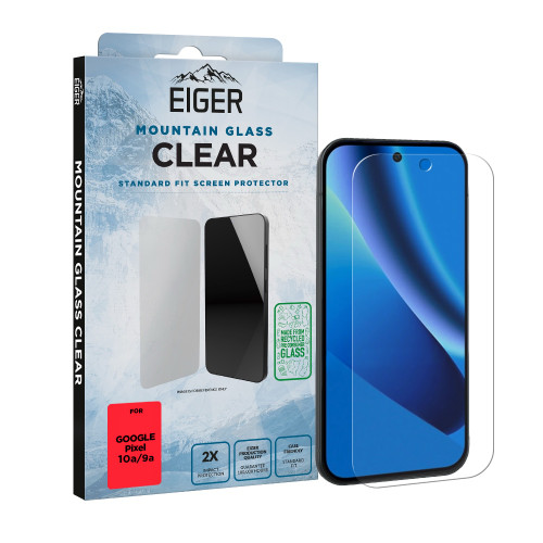 Eiger Mountain Glass CLEAR Screen Protector GRS for Google Pixel 10a/ 9a