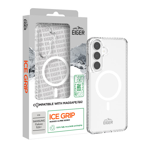 Eiger Ice Grip Magsafe Case GRS for Samsung Galaxy S26+ in Clear