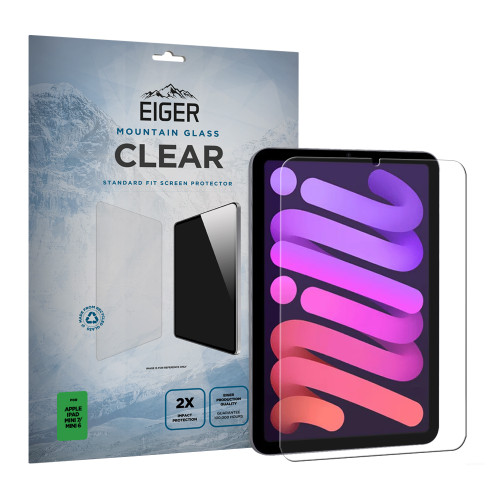 Eiger Mountain Glass CLEAR Tablet Screen Protector GRS for Apple iPad Mini 7/ Mini 6