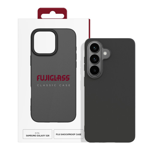 Fujiglass Classic Case for Samsung Galaxy S26 in Black