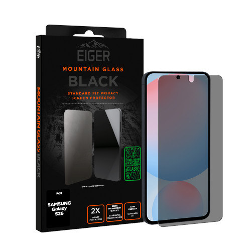 Eiger Mountain Black Privacy Screen Protector GRS for Samsung Galaxy S26
